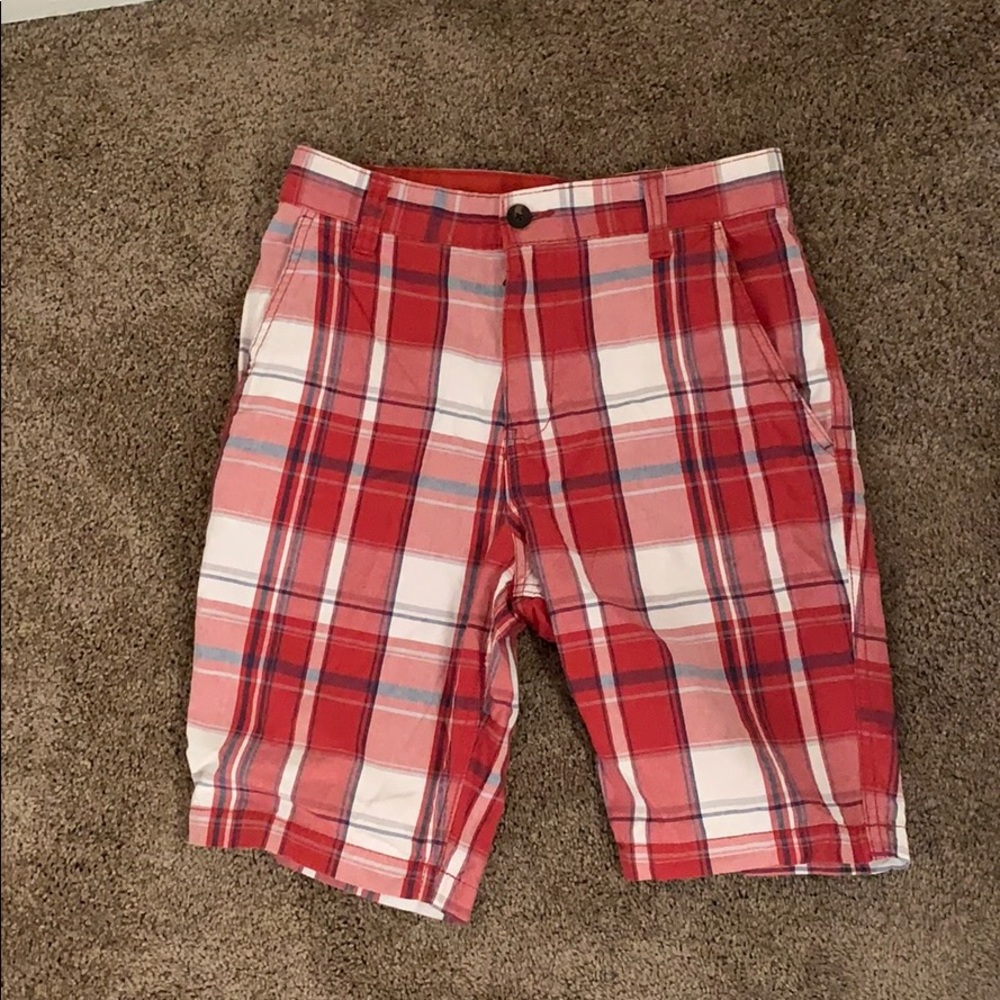 plaid shorts
